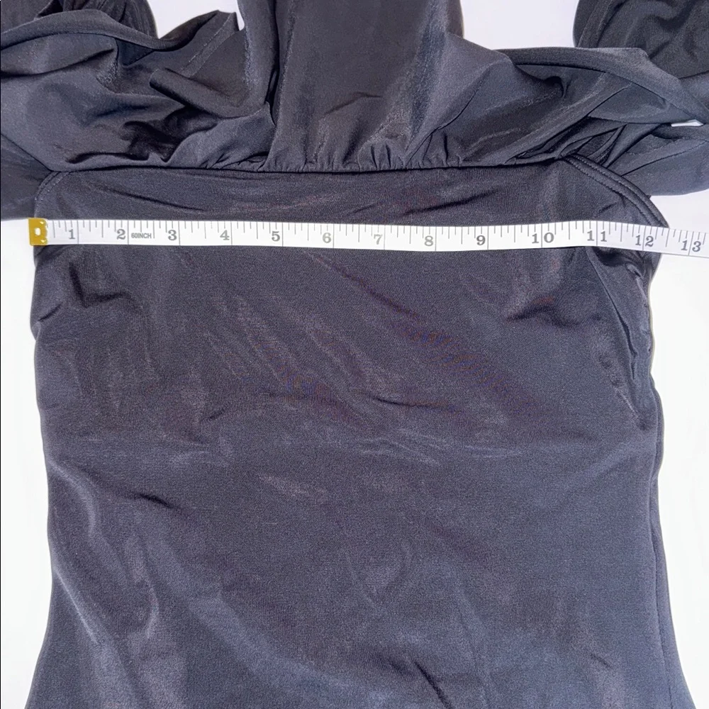 Victoria's Secret Black Ruffle One-Piece Swimsuit, size small - Picture 2 of 8